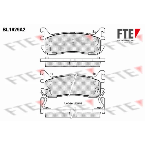 Sada brzdových platničiek kotúčovej brzdy FTE 9010256