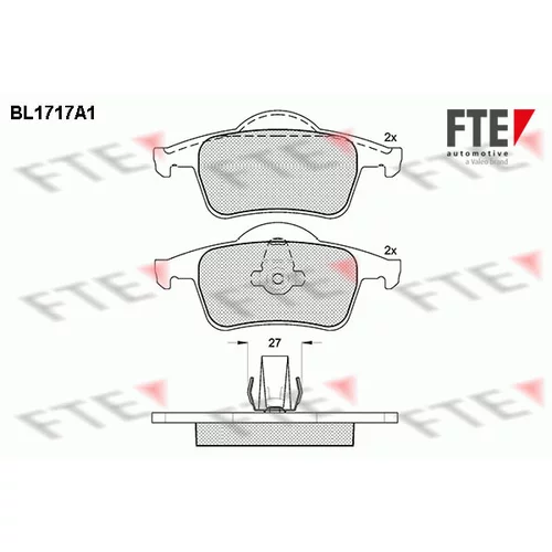 Sada brzdových platničiek kotúčovej brzdy FTE 9010317