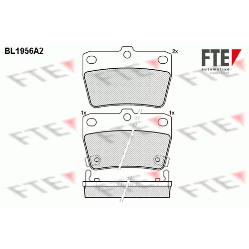 Sada brzdových platničiek kotúčovej brzdy FTE 9010543
