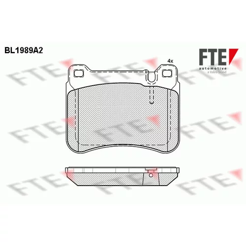 Sada brzdových platničiek kotúčovej brzdy FTE 9010579