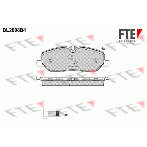 Sada brzdových platničiek kotúčovej brzdy FTE 9010593