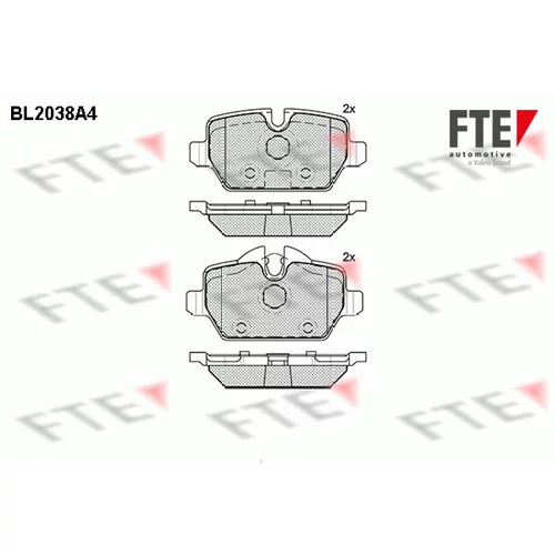 Sada brzdových platničiek kotúčovej brzdy FTE 9010623