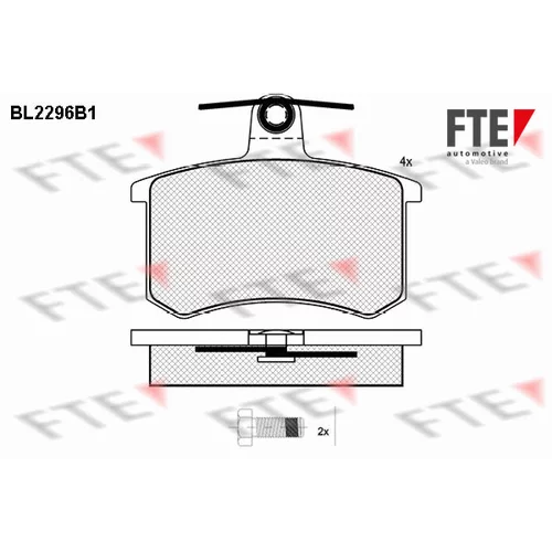 Sada brzdových platničiek kotúčovej brzdy FTE 9010699