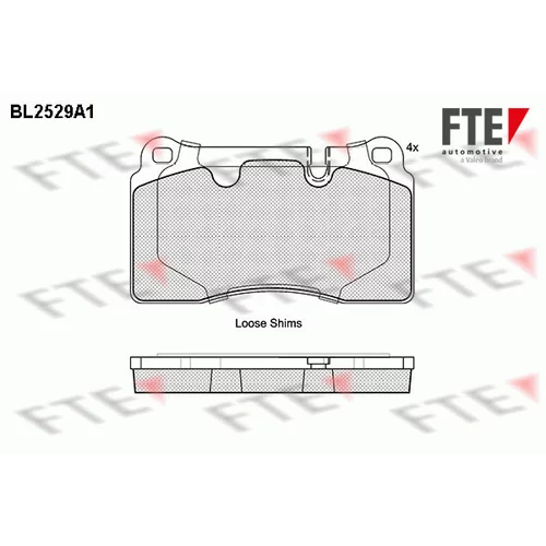 Sada brzdových platničiek kotúčovej brzdy FTE 9010783