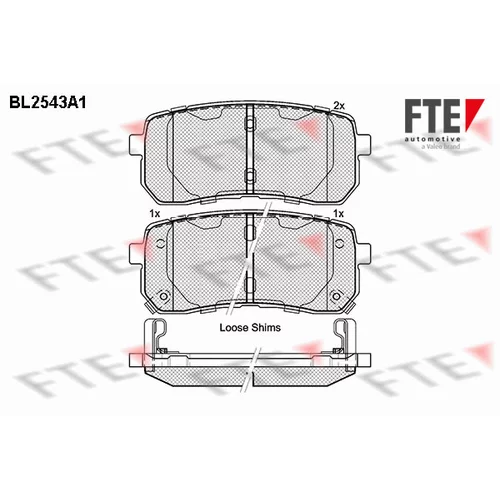 Sada brzdových platničiek kotúčovej brzdy FTE 9010794