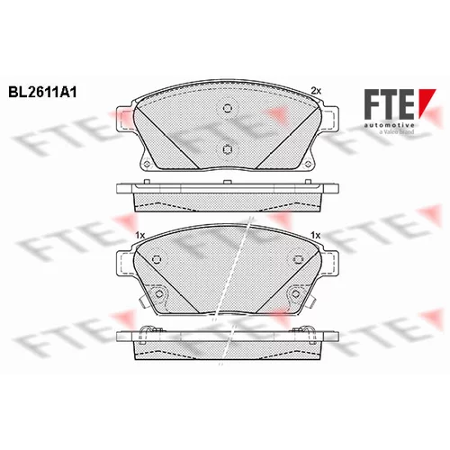 Sada brzdových platničiek kotúčovej brzdy FTE 9010858