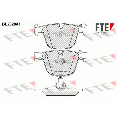 Sada brzdových platničiek kotúčovej brzdy FTE 9010868