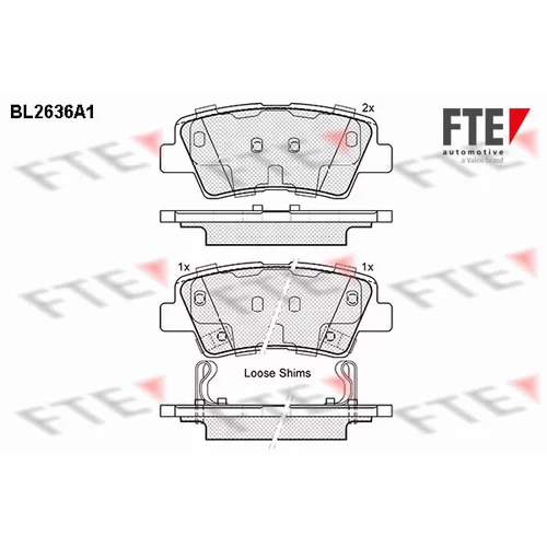 Sada brzdových platničiek kotúčovej brzdy FTE 9010881