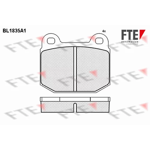 Sada brzdových platničiek kotúčovej brzdy FTE 9011057