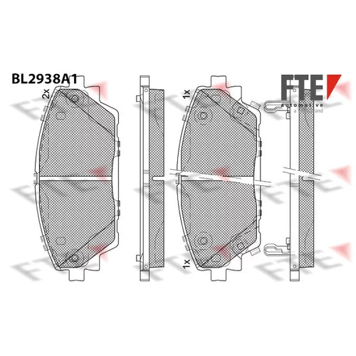 Sada brzdových platničiek kotúčovej brzdy FTE 9011182