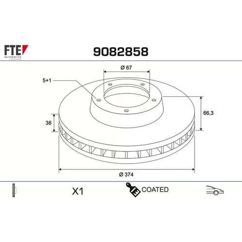Brzdový kotúč FTE 9082858