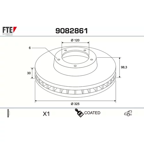 Brzdový kotúč FTE 9082861