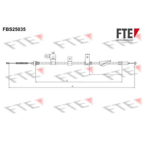 Ťažné lanko parkovacej brzdy FTE 9250624