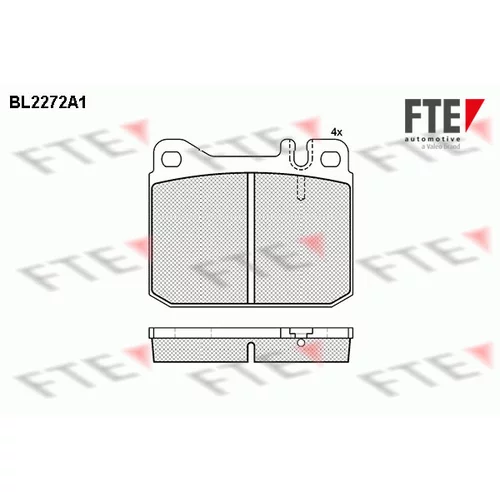 Sada brzdových platničiek kotúčovej brzdy FTE 9500005