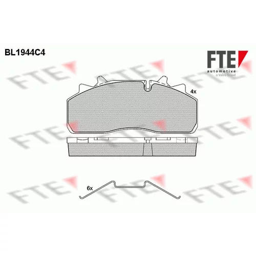 Sada brzdových platničiek kotúčovej brzdy FTE BL1944C4