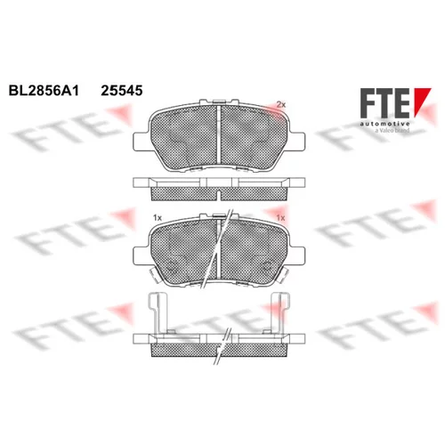 Sada brzdových platničiek kotúčovej brzdy FTE BL2856A1