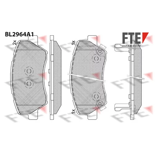 Sada brzdových platničiek kotúčovej brzdy FTE BL2964A1