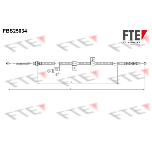 Ťažné lanko parkovacej brzdy FTE FBS25034