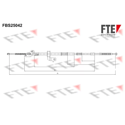 Ťažné lanko parkovacej brzdy FTE FBS25042