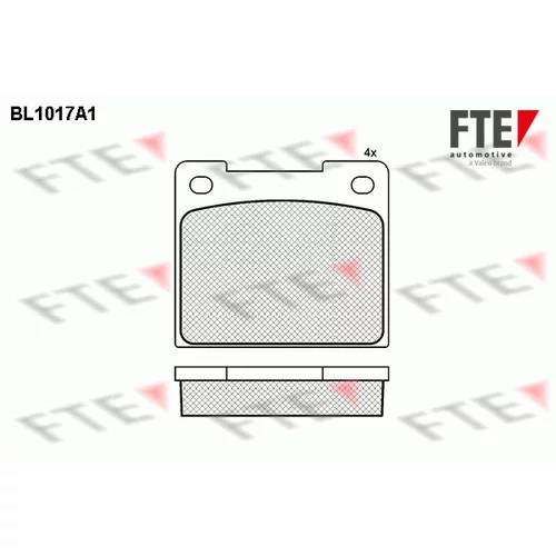 Sada brzdových platničiek kotúčovej brzdy FTE 9010007