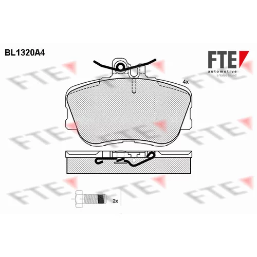Sada brzdových platničiek kotúčovej brzdy FTE 9010108