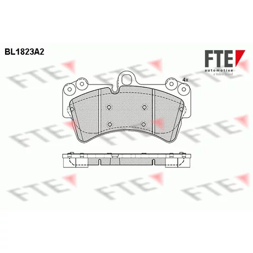 Sada brzdových platničiek kotúčovej brzdy FTE 9010401