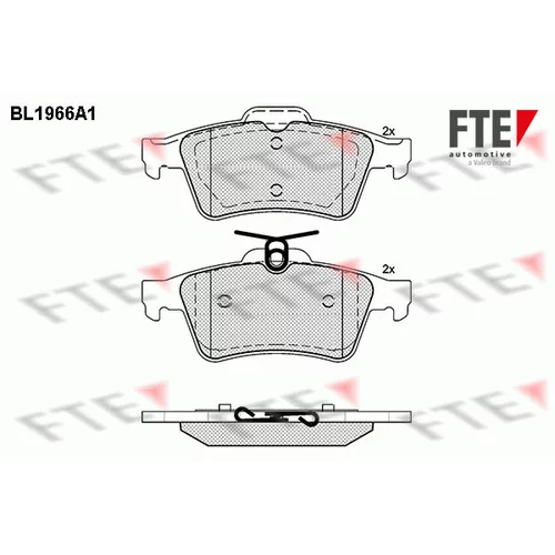Sada brzdových platničiek kotúčovej brzdy FTE 9010548