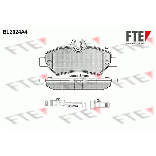 Sada brzdových platničiek kotúčovej brzdy FTE 9010611
