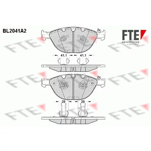 Sada brzdových platničiek kotúčovej brzdy FTE 9010627