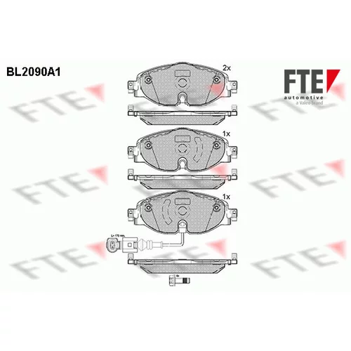 Sada brzdových platničiek kotúčovej brzdy FTE 9010674