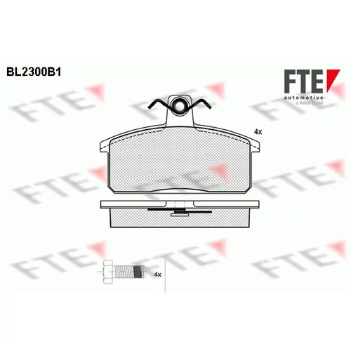 Sada brzdových platničiek kotúčovej brzdy FTE 9010700