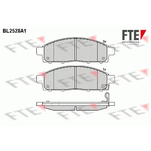 Sada brzdových platničiek kotúčovej brzdy FTE 9010782