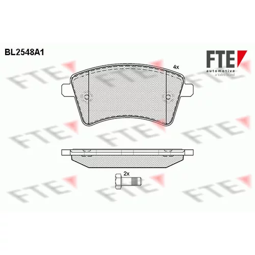 Sada brzdových platničiek kotúčovej brzdy FTE 9010799
