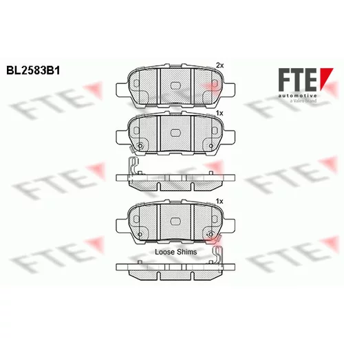 Sada brzdových platničiek kotúčovej brzdy FTE 9010834