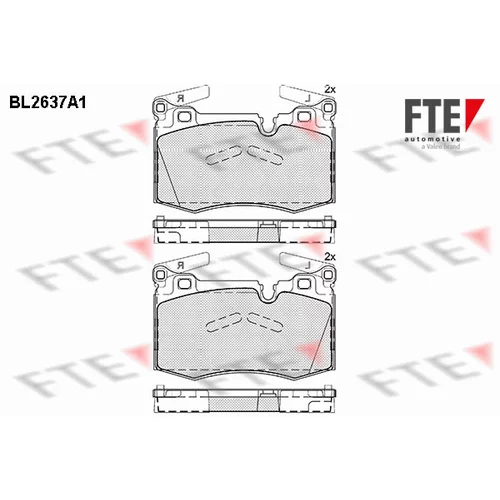 Sada brzdových platničiek kotúčovej brzdy FTE 9010882
