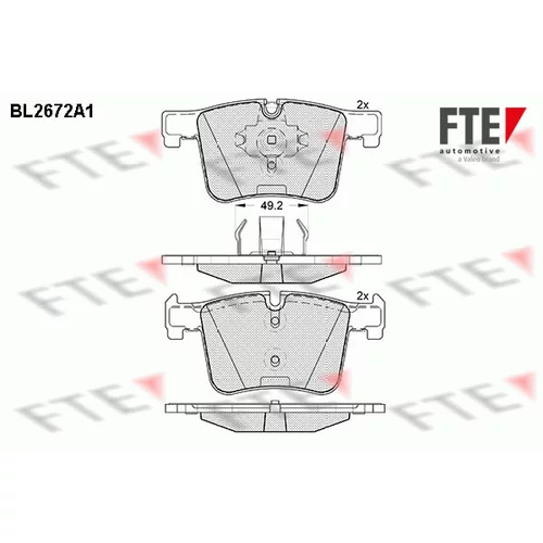 Sada brzdových platničiek kotúčovej brzdy FTE 9010907