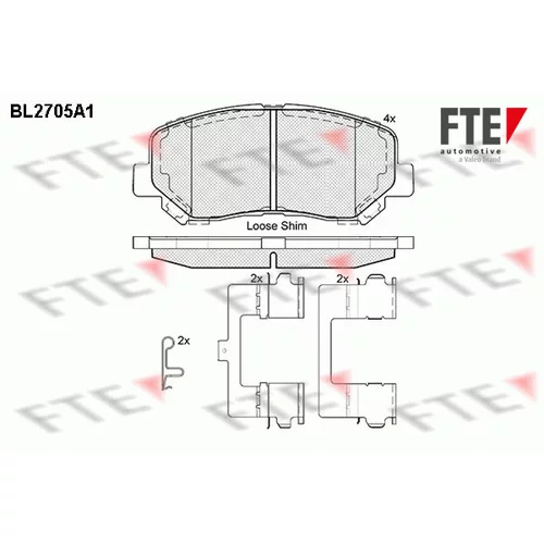 Sada brzdových platničiek kotúčovej brzdy FTE 9010931