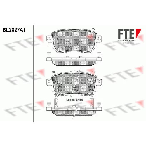 Sada brzdových platničiek kotúčovej brzdy FTE 9011007