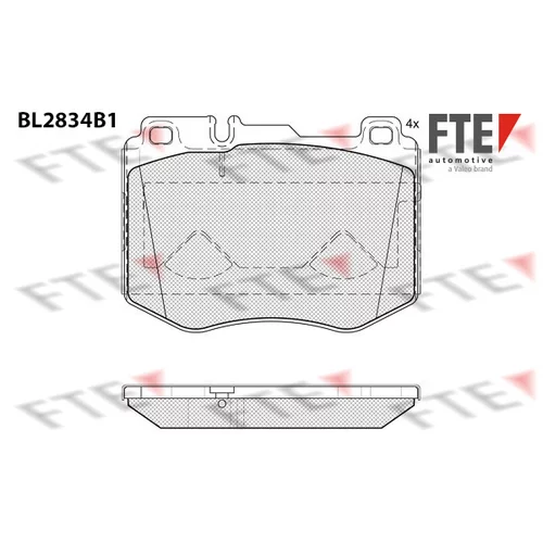 Sada brzdových platničiek kotúčovej brzdy FTE 9011098