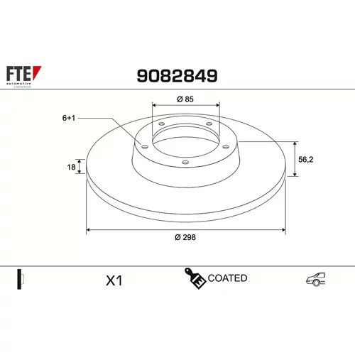 Brzdový kotúč FTE 9082849