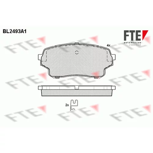Sada brzdových platničiek kotúčovej brzdy BL2493A1 /FTE/