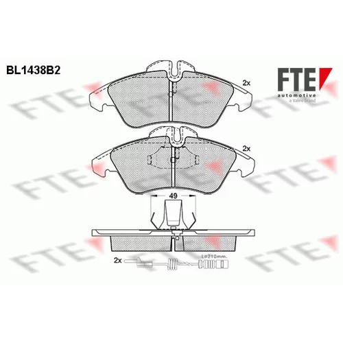 Sada brzdových platničiek kotúčovej brzdy FTE 9010188