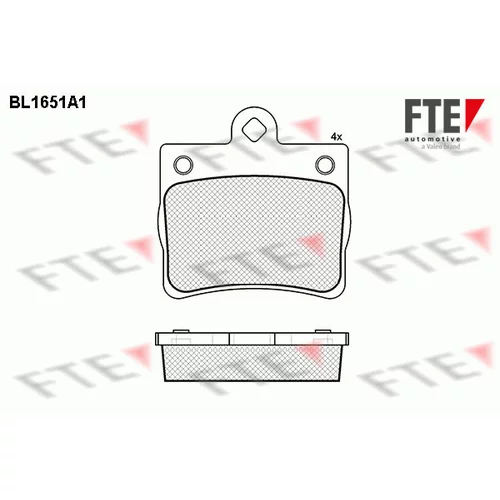 Sada brzdových platničiek kotúčovej brzdy FTE 9010268