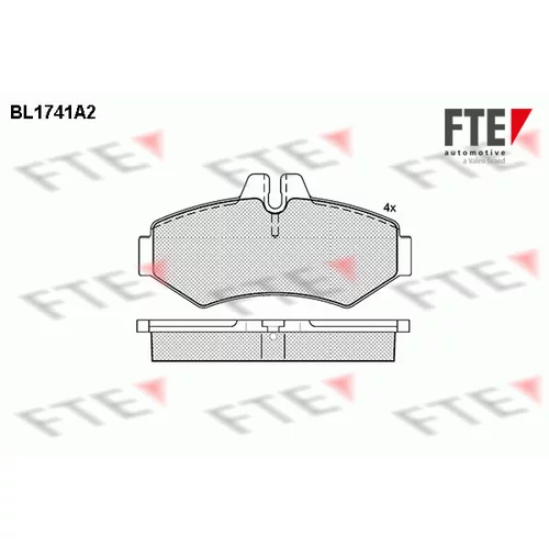 Sada brzdových platničiek kotúčovej brzdy FTE 9010325