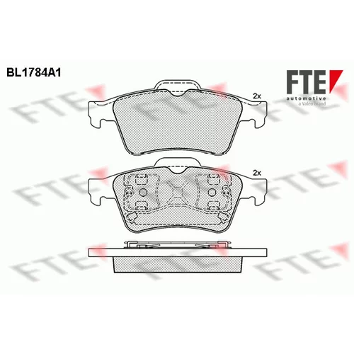 Sada brzdových platničiek kotúčovej brzdy FTE 9010354