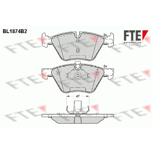 Sada brzdových platničiek kotúčovej brzdy FTE 9010458