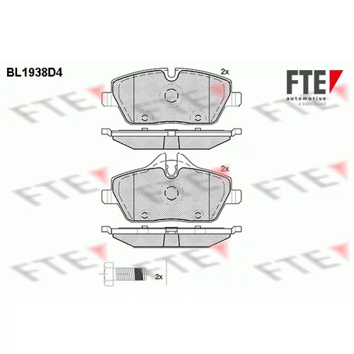 Sada brzdových platničiek kotúčovej brzdy FTE 9010531