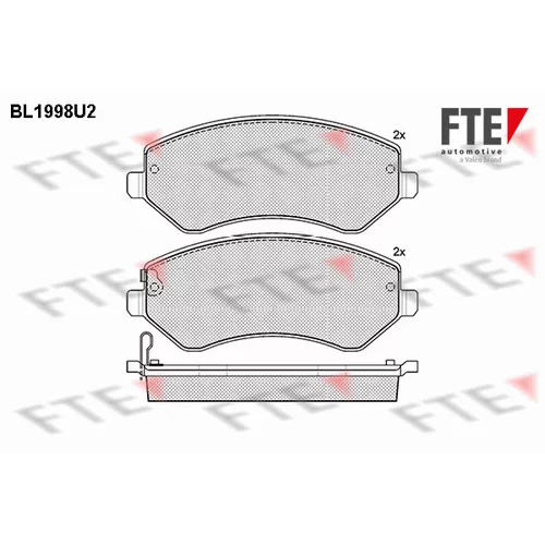 Sada brzdových platničiek kotúčovej brzdy FTE 9010584