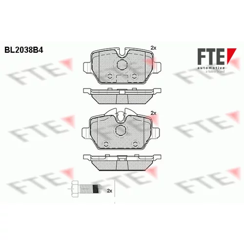 Sada brzdových platničiek kotúčovej brzdy FTE 9010624