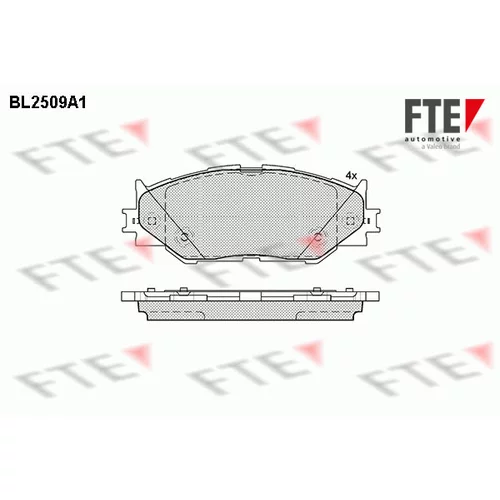 Sada brzdových platničiek kotúčovej brzdy FTE 9010771